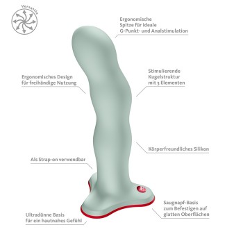Fun Factory BOUNCER Dildo mit 3 schwingende Kugelgewichte grün