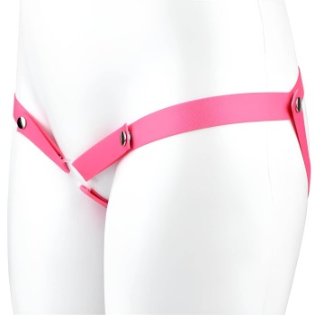3-Punkt Peniskäfig Hüftgurt Pink