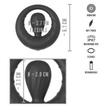 Rebel Cock Ring With A Vibrating Stimulator