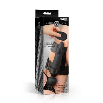 Master Series Thunderstick - Wand-Massager mit Oberschenkelgurt
