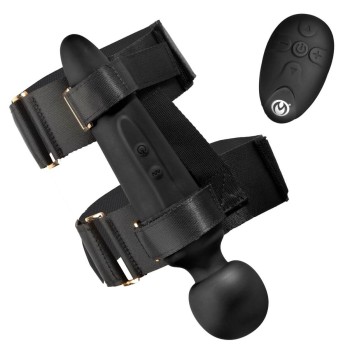 Master Series Thunderstick - Wand-Massager mit Oberschenkelgurt
