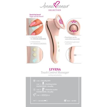 Beau Coeur LYVENA Touch Control Massager Sucking & Pulsating