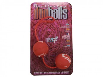 Liebeskugeln "Marbilized Duo Balls" rot