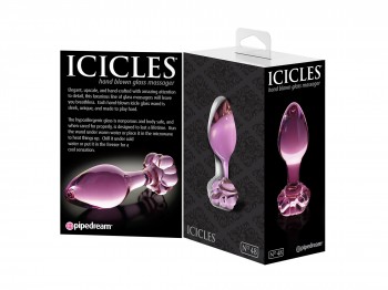 Icicles No. 48 Glas-Analplug Buttplug rosa
