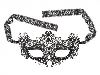 Cottelli Accessoires Maske Stickerei schwarz