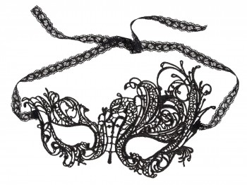 Cottelli Maske Stickerei schwarz