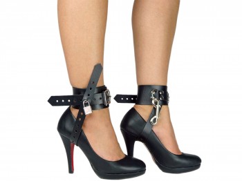 Bondage High Heels Fesseln abschließbar schwarz