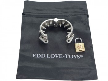 Edelstahl Ballstretcher mit 2 Reihen Spikes und Schloss