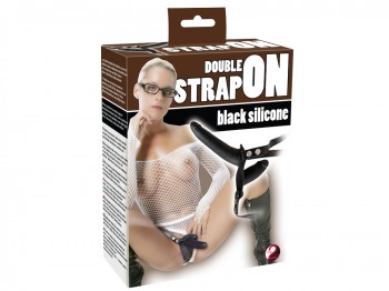 Doppel Strap-On, Double Strap On Black Silicone