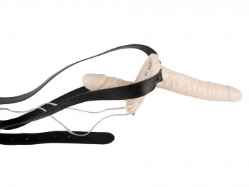 2er Strap-on Duo mit zwei Latex-Vibratoren