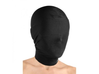 Dehnbare Kopfmaske ohne Öffnungen schwarz