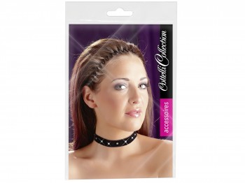 Cottelli Accessoires Samthalsband mit Strasssteinen