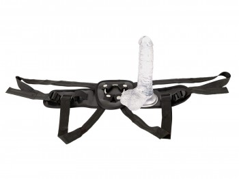 Crystal Clear Strap-on with Harness