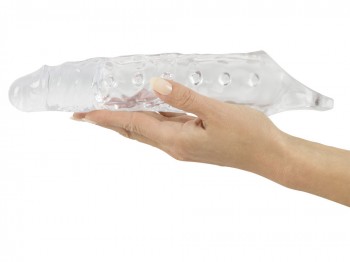 Crystal Skin Penishülle mit Hodenring transparent