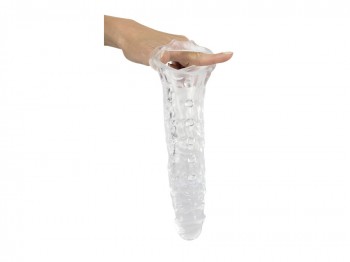 Crystal Skin Penishülle mit Hodenring transparent