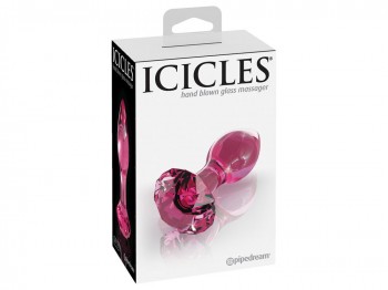 Icicles No.79 Diamant Glas-Analplug pink