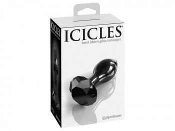 Icicles No.78 Diamant Glas-Analplug schwarz