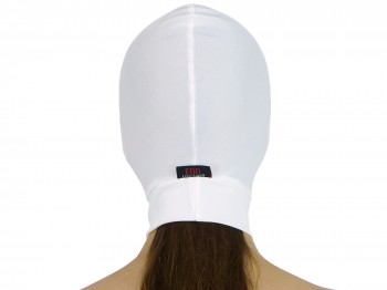 Dehnbare Kopfmaske mit 3 Öffnungen weiß