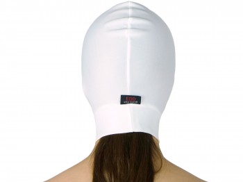 Dehnbare Kopfmaske ohne Öffnungen Weiß