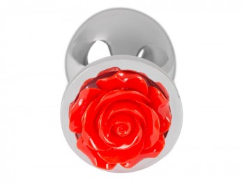 You2Toys Butt Plug mit roter Rose 34mm