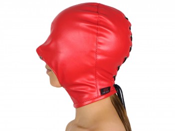 Blind Kiss Maske mit offenem Mund rot