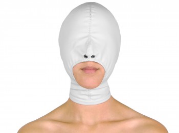 Blind Kiss Maske mit offenem Mund weiß
