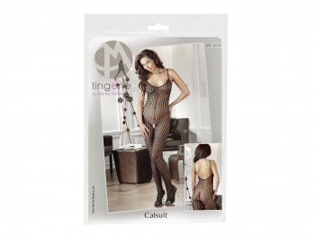 Grobnetz-Catsuit mit Spaghettiträgern Gr. M/L