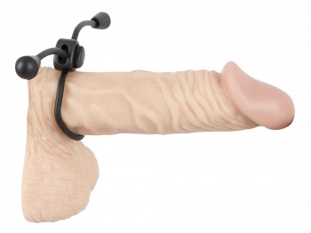 Schwarze Penisschlaufe mit Schieberegler