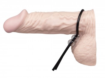 Silikon Penisschlaufe mit zwei Kunststoff-Perlen