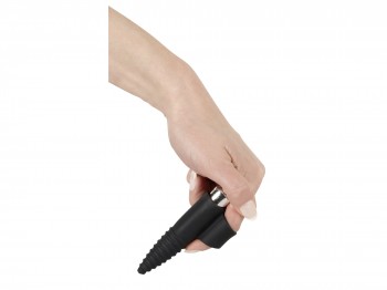 Black Velvets gerillter Fingervibrator 10 cm
