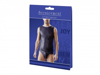 Svenjoyment Shirt im Mattlook schwarz/blau Gr. M