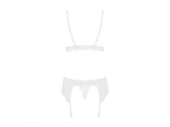Obsessive 3-teiliges Dessous Set aus weißer Spitze Gr. S/M
