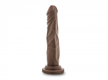 Dr. Skin Realistic Dildo schlank mit Saugfuß 19 cm braun