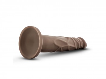 Dr. Skin Realistic Dildo schlank mit Saugfuß 19 cm braun