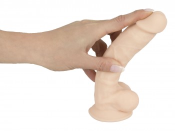 Silikonüberzogener Naturdildo mit Kern aus Silexpan 18 cm