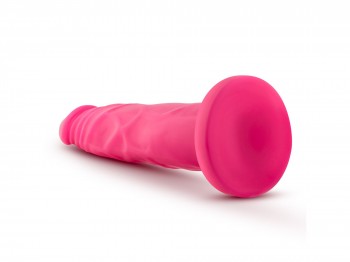 Neo Sensa Feel Dildo schlank mit Saugfuß 19 cm neonpink