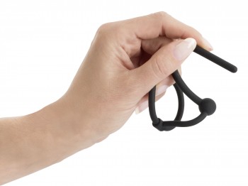 Penisplug Piss Play mit Eichelring 12 cm