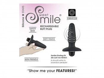 Sweet Smile Rechargeable Butt Plug 14 cm