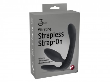 Vibrating Strapless Strap-On schwarz 20 cm