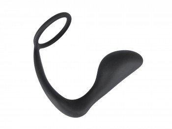 Black Velvets Penisring und Plug 10 cm