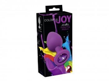 Colorful Joy Jewel Plug lila 8 cm