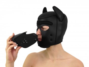 Petplay Neopren Hundemaske Good Puppy schwarz