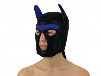 Petplay Neopren Hundemaske Good Puppy schwarz blau