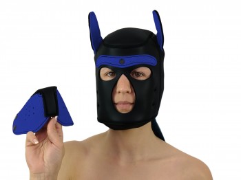Petplay Neopren Hundemaske Good Puppy schwarz blau