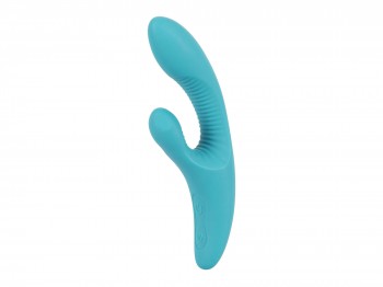 Javida Vibrator mit Klitorisreizer türkis 18 cm