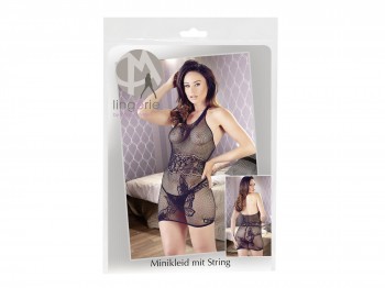Nahtlos gefertigtes Neckholderkleid aus Netz