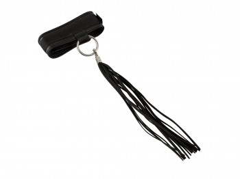 Bad Kitty Halsband und Flogger schwarz