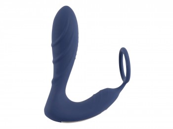 Vibrating Prostate Plug mit Penisring 14 cm