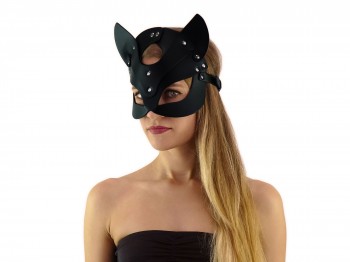 Katzenmaske - BDSM Kitty Kopfmaske mit Katzenohren