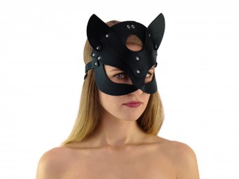 Katzenmaske - BDSM Kitty Kopfmaske mit Katzenohren